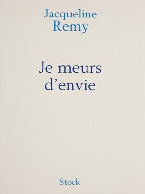 cover image of Je meurs d'envie